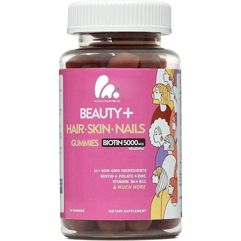 Hair, skin, and nail vitamins - containing biotin and folate gummies+9 essential vitamins and minerals iodine and zinc
Hair, skin, and nail vitamins - containing biotin and folate gummies+9 essential vitamins and minerals iodine and zinc