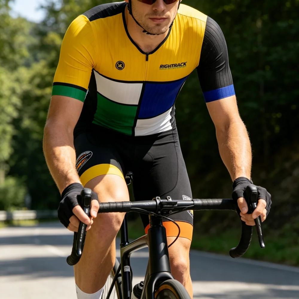 Men's Professional World Triathlon Short Sleeve Compression Race Suit, Colorful One-Piece Tri Suit, Swimming Cycling Running Int
Men's Professional World Triathlon Short Sleeve Compression Race Suit, Colorful One-Piece Tri Suit, Swimming Cycling Running Int