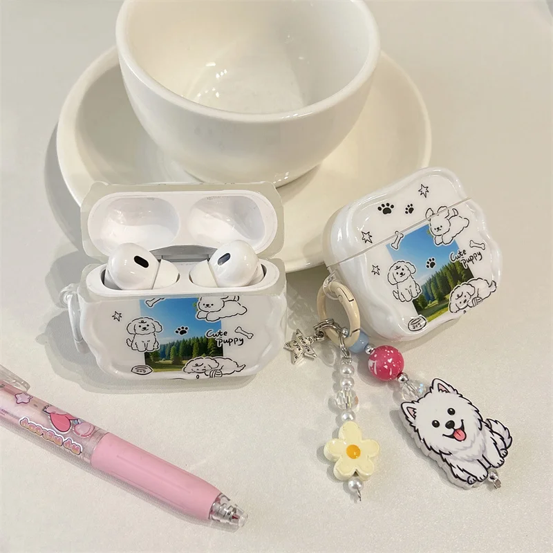 Fashion Cute Dog AirPods Case for 1 2 3 4 Pro Pro2 Pro3 Soft Earphone Cover with Puppy Keychain Shockproof Protector
Fashion Cute Dog AirPods Case for 1 2 3 4 Pro Pro2 Pro3 Soft Earphone Cover with Puppy Keychain Shockproof Protector