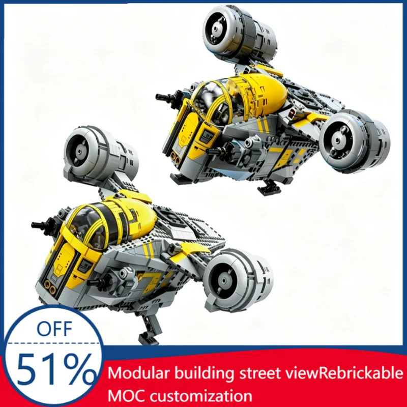 NEW 1299 PCS MOC Razor Crest MOD 2026 Set 75447 Modification Wars Starship Building Blocks Educational Toy Christmas Xmas Gift
NEW 1299 PCS MOC Razor Crest MOD 2026 Set 75447 Modification Wars Starship Building Blocks Educational Toy Christmas Xmas Gift