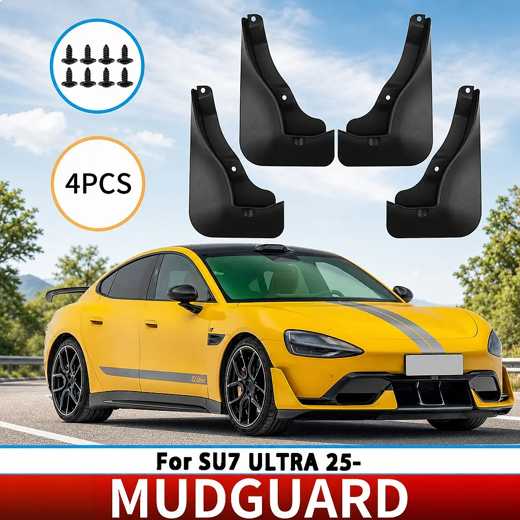 Suitable for SU7 Ultra 2025 Front Rear Wheel Mudguards Car Tire Splash Guards Accessories
Suitable for SU7 Ultra 2025 Front Rear Wheel Mudguards Car Tire Splash Guards Accessories