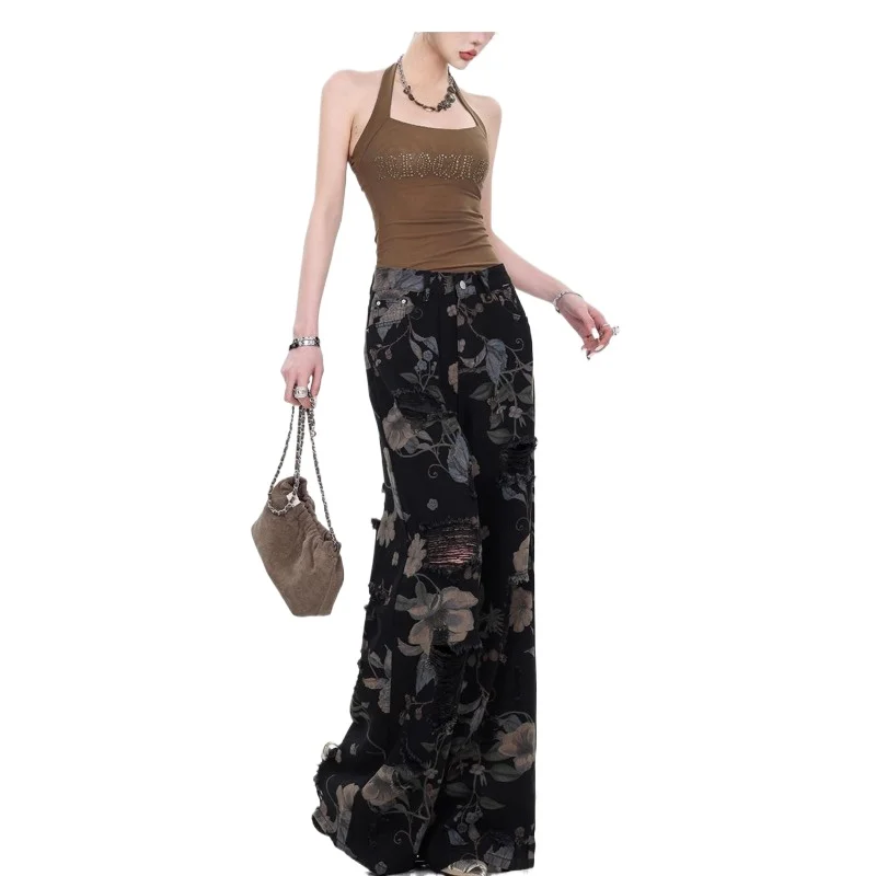 Retro American Printed Jeans 2026 Spring New Design High-waisted Tube Pants Loose Straight Versatile Mopping Pants Tide Trousers
Retro American Printed Jeans 2026 Spring New Design High-waisted Tube Pants Loose Straight Versatile Mopping Pants Tide Trousers