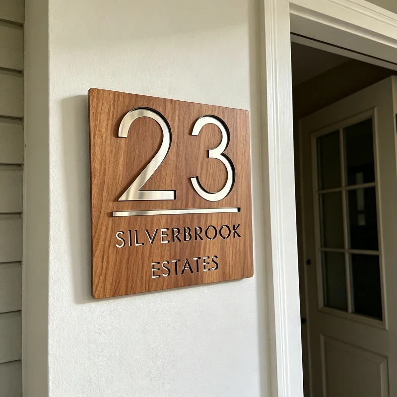 Custom Wooden House Number Sign Minimalist Modern No Drill Easy Mount Door Plate for Home Villa Apartment Wall Art Decor
Custom Wooden House Number Sign Minimalist Modern No Drill Easy Mount Door Plate for Home Villa Apartment Wall Art Decor
