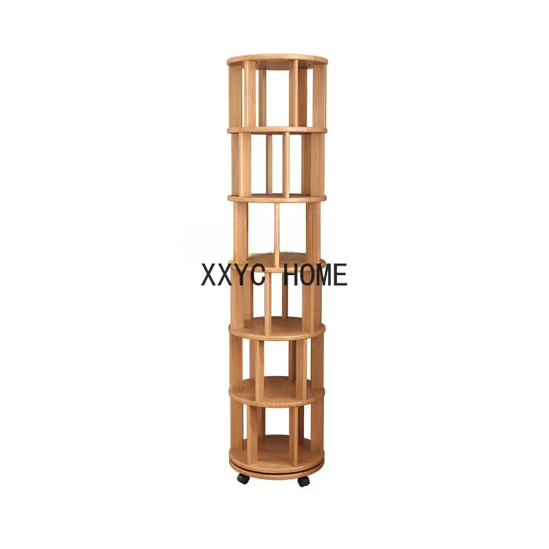 Bookshelf 360-Degree Bookcase Movable Picture Book Reading Rack Household Solid Wood Floor Storage Rack
Bookshelf 360-Degree Bookcase Movable Picture Book Reading Rack Household Solid Wood Floor Storage Rack