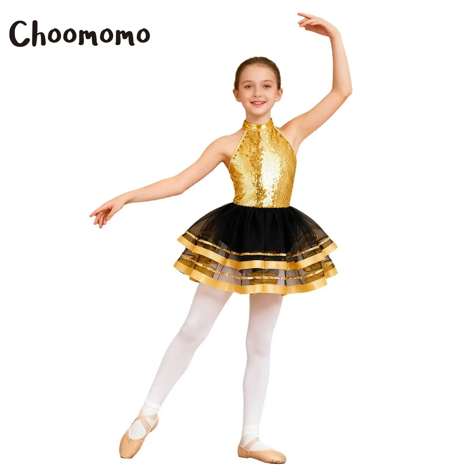 Girls Halter Shiny Sequin Ballet Tulle Dress Glitter Gymnastics Leotard Dress Modern Lyrical Latin Jazz Dance Performance Costum
Girls Halter Shiny Sequin Ballet Tulle Dress Glitter Gymnastics Leotard Dress Modern Lyrical Latin Jazz Dance Performance Costum
