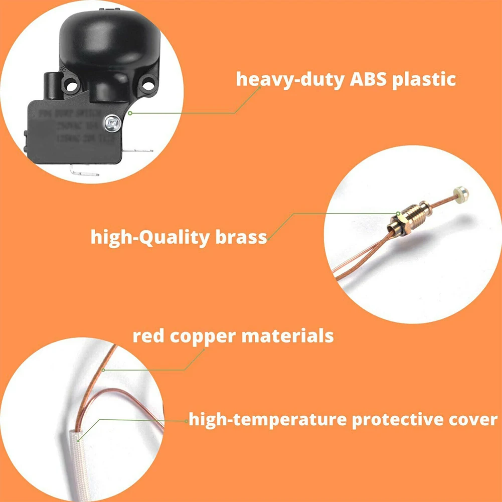 Propane Patio Heater Repair Parts Thermocouple and Tilt Switch Control Kit Compatible with Standing and Table Gas Heaters
Propane Patio Heater Repair Parts Thermocouple and Tilt Switch Control Kit Compatible with Standing and Table Gas Heaters