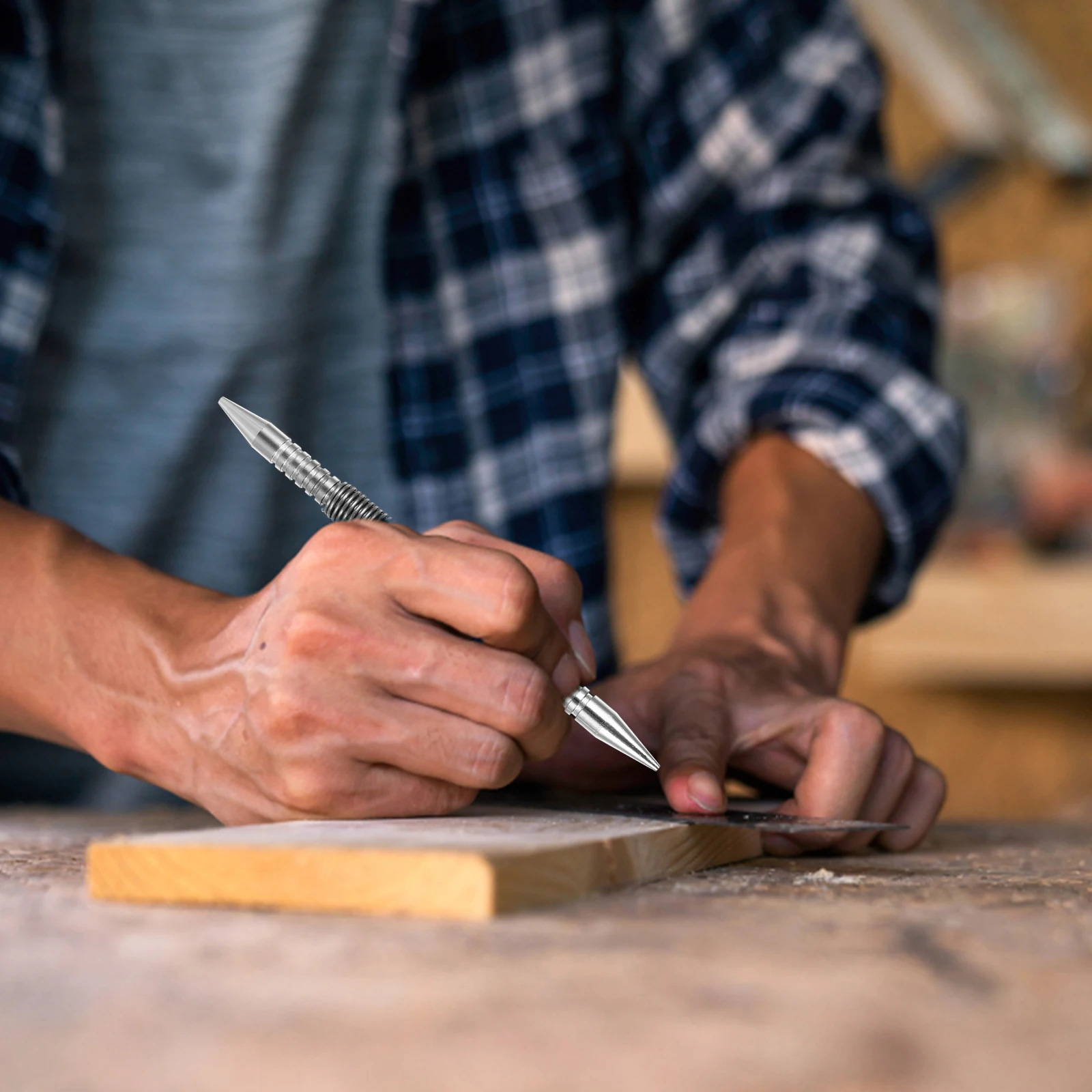 2Pcs Nail Center Punch Spring Loaded Carbon Steel Punch Set Tool for Wood Metal Glass Efficient Durable Spring Nail Set
2Pcs Nail Center Punch Spring Loaded Carbon Steel Punch Set Tool for Wood Metal Glass Efficient Durable Spring Nail Set