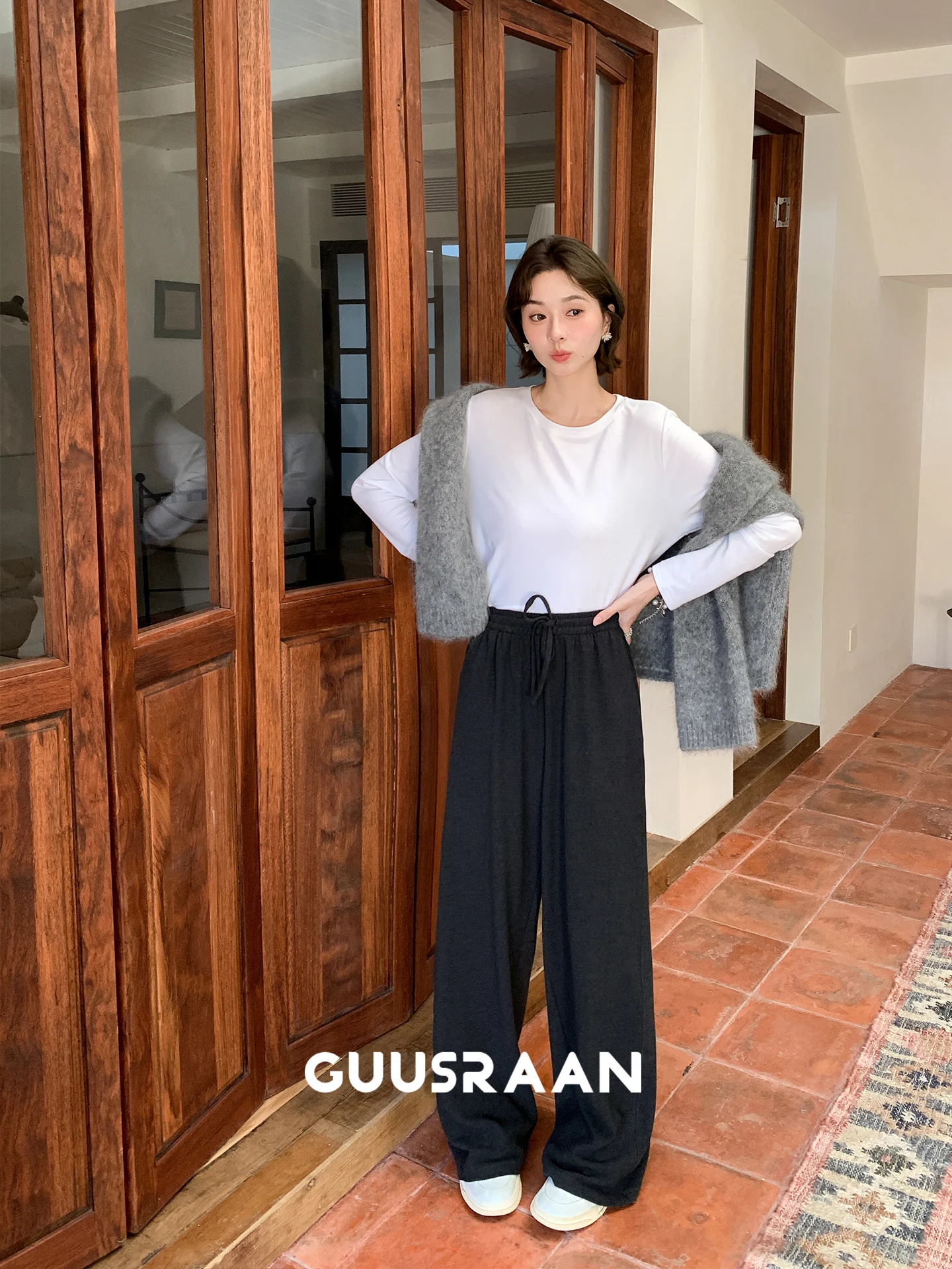 High Waist Straight Leg Casual Pants Women's ey Tone Dervo Slimming Simple Versatile Spring Faion Ladies' Trousers
High Waist Straight Leg Casual Pants Women's ey Tone Dervo Slimming Simple Versatile Spring Faion Ladies' Trousers