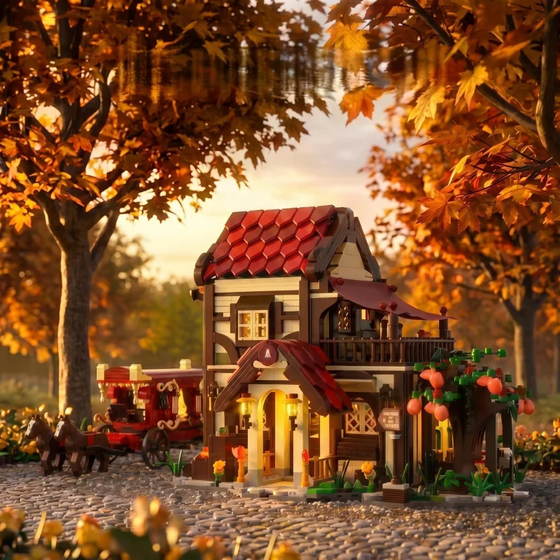 New hot-selling medieval-themed inn assembly set, European-style countryside station model including carriage, lighting, and det
New hot-selling medieval-themed inn assembly set, European-style countryside station model including carriage, lighting, and det