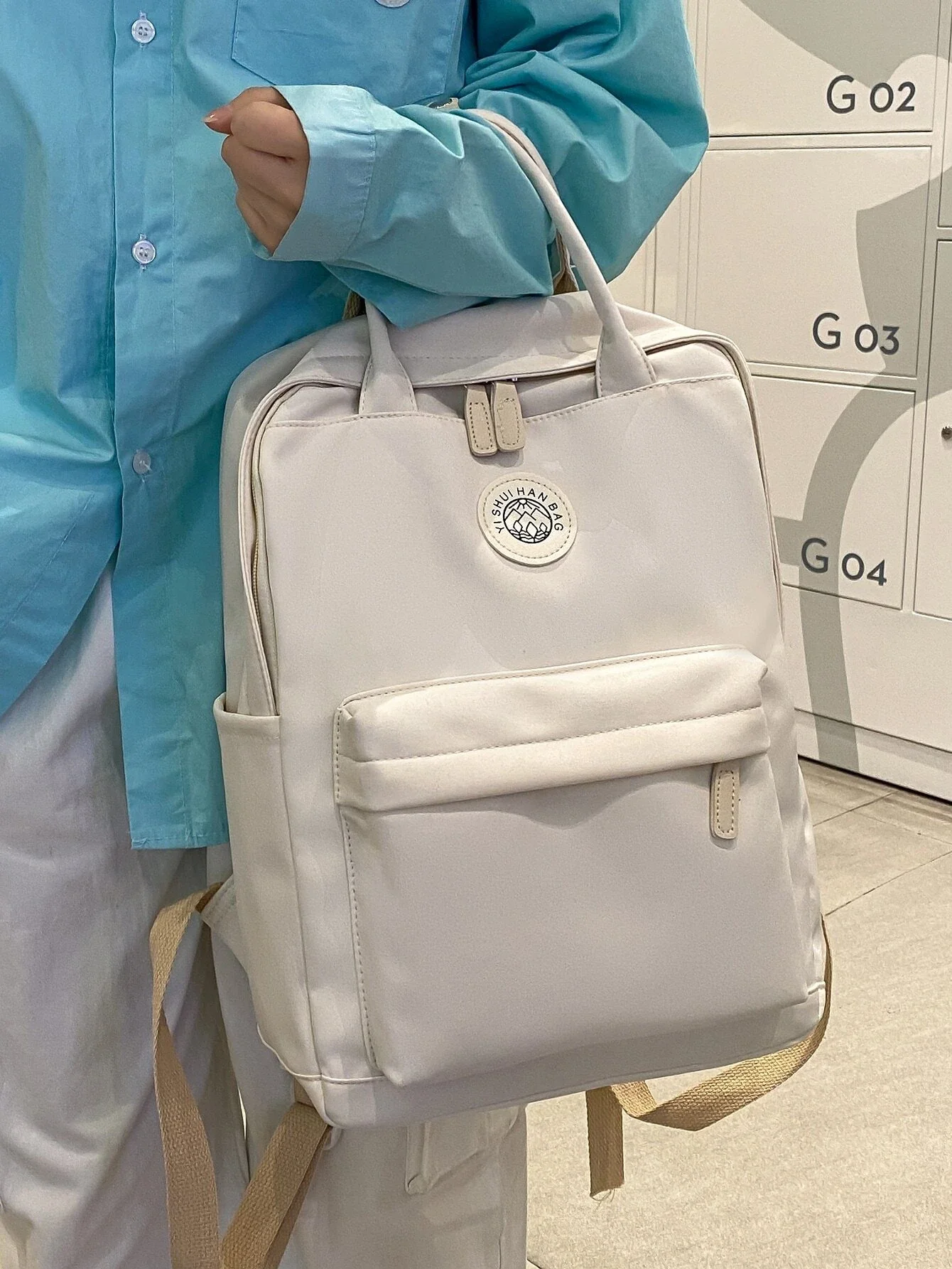 Waterproof,Portable Letter Patch Pocket Front Backpack School Bag For Graduate,Teen Girls,Freshman,Sophomore,Junior & Senior In
Waterproof,Portable Letter Patch Pocket Front Backpack School Bag For Graduate,Teen Girls,Freshman,Sophomore,Junior & Senior In