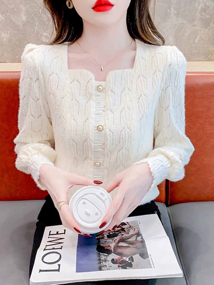 Slim Fit Women's Lace Base irt Square Collar Floing Spring Faion Inner Wear Top Korean Sle Button Long Sve C...
Slim Fit Women's Lace Base irt Square Collar Floing Spring Faion Inner Wear Top Korean Sle Button Long Sve C...