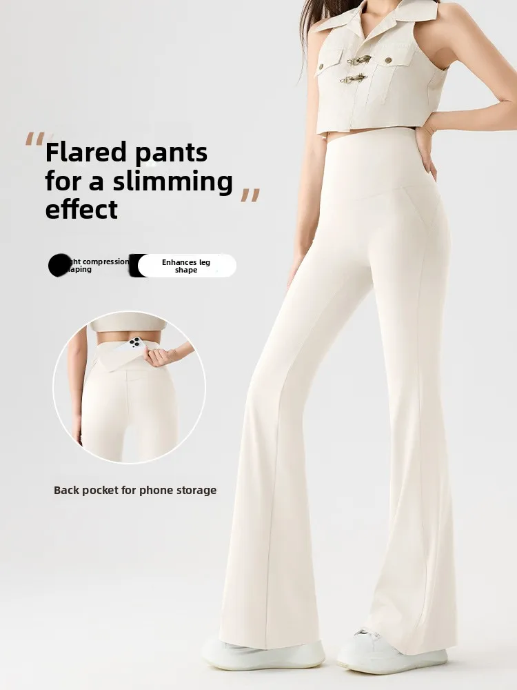 Women's High-Waist Straight-Leg Yoga Pants arkskin Outerwear Lightweight Slimming No-ow Leggings Spring Season
Women's High-Waist Straight-Leg Yoga Pants arkskin Outerwear Lightweight Slimming No-ow Leggings Spring Season