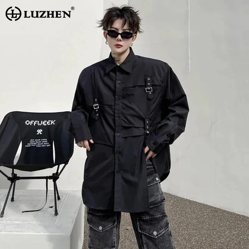 LUZHEN 2024 Spring New Fashion Personality Metal Buckle Splicing Design Loose Casual Shirt Men High Street Original Tops LZ2678
LUZHEN 2024 Spring New Fashion Personality Metal Buckle Splicing Design Loose Casual Shirt Men High Street Original Tops LZ2678