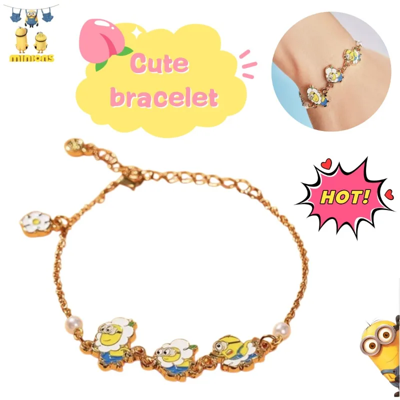 Wholesale 2026 New Minions Kawaii Girl Bracelet Creative High Beauty Cartoon Zinc Alloy Shaped Couple Clown Bracelet Decoration
Wholesale 2026 New Minions Kawaii Girl Bracelet Creative High Beauty Cartoon Zinc Alloy Shaped Couple Clown Bracelet Decoration