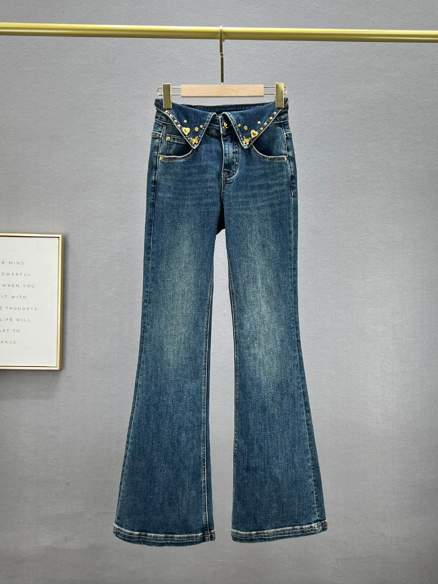 Джинсы с высокой талией и микро-клешем для женщин, эластичные, облегающие, длинные, в пол, из хлопка, осенняя новинка
Джинсы с высокой талией и микро-клешем для женщин, эластичные, облегающие, длинные, в пол, из хлопка, осенняя новинка