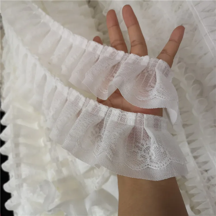 Factory In Stock 6cm Wide White Encrypted Chiffon Lace Double Lolita Pleated Lace Accessories
Factory In Stock 6cm Wide White Encrypted Chiffon Lace Double Lolita Pleated Lace Accessories