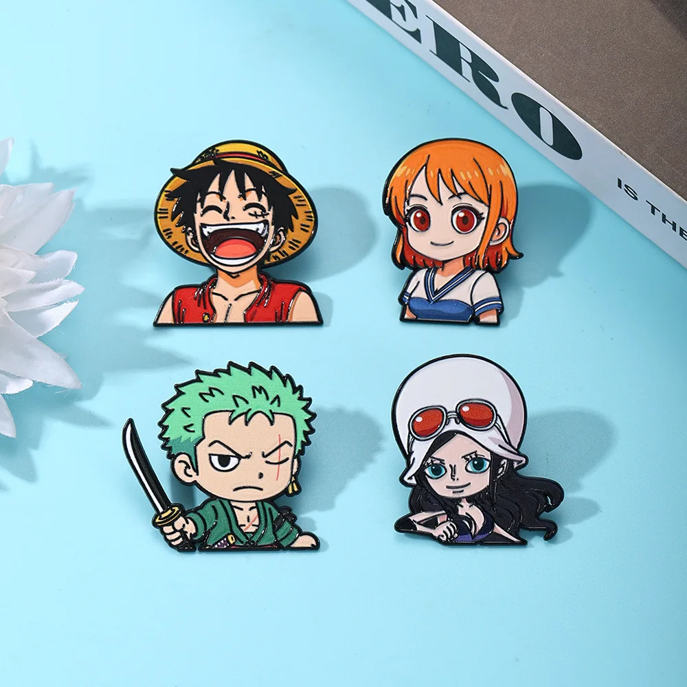 4pcs Anime One Piece peripheral badges cartoon characters metal brooches backpacks clothes accessories gifts
4pcs Anime One Piece peripheral badges cartoon characters metal brooches backpacks clothes accessories gifts