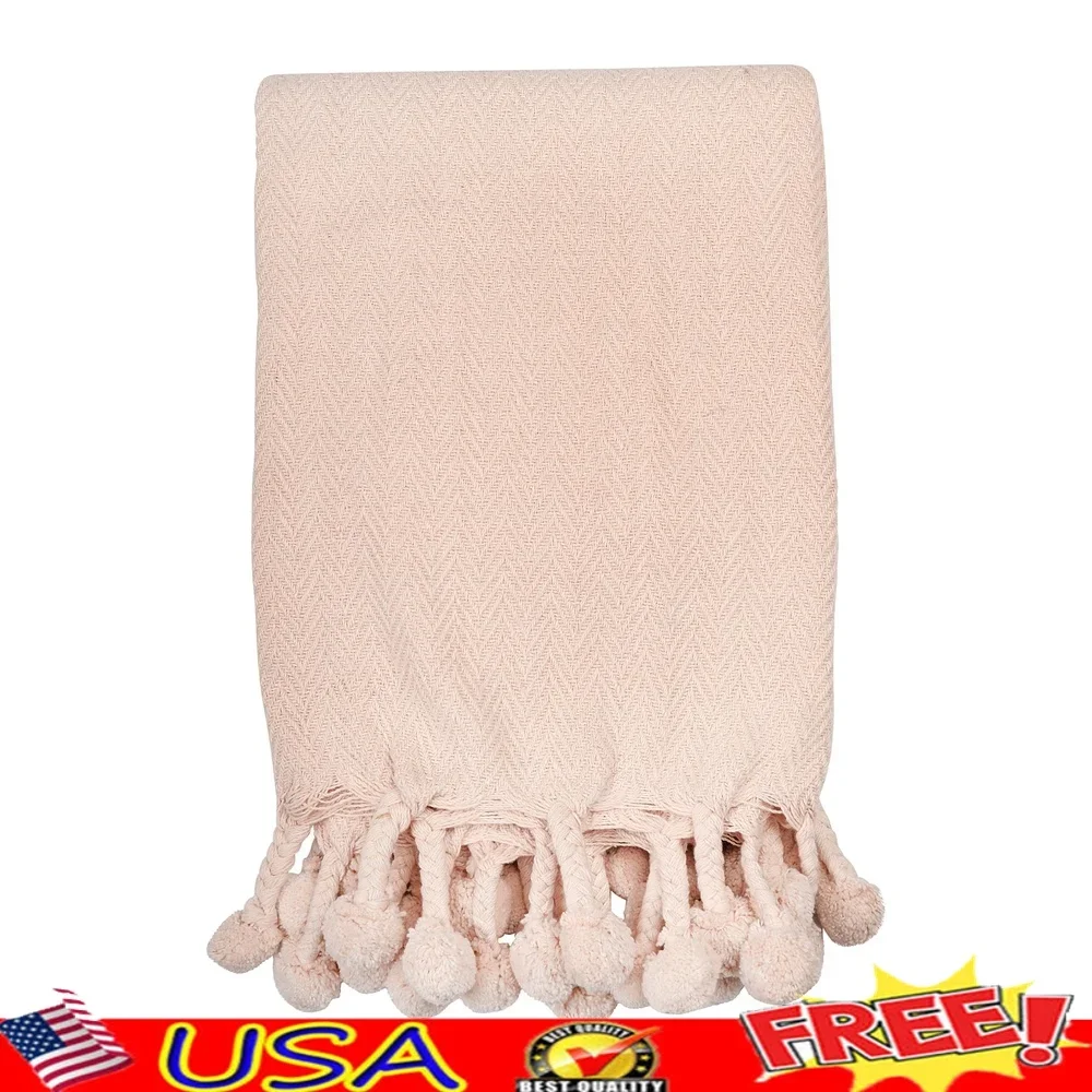 Woven Cotton Pom Pom Throw Blanket Cozy Decorative Soft Reversible Home Accessory Ideal Sofa Bed Chair Textured Accent
Woven Cotton Pom Pom Throw Blanket Cozy Decorative Soft Reversible Home Accessory Ideal Sofa Bed Chair Textured Accent