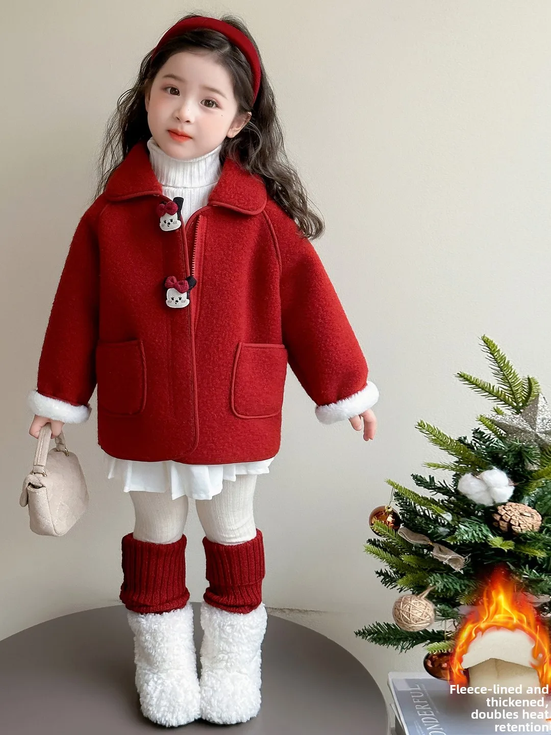 Girls Woolen Coat Autumn Winter New Faionable Medium Length Plaid Coat Year of the Rabbit New Year's Clothes Versatile Top
Girls Woolen Coat Autumn Winter New Faionable Medium Length Plaid Coat Year of the Rabbit New Year's Clothes Versatile Top