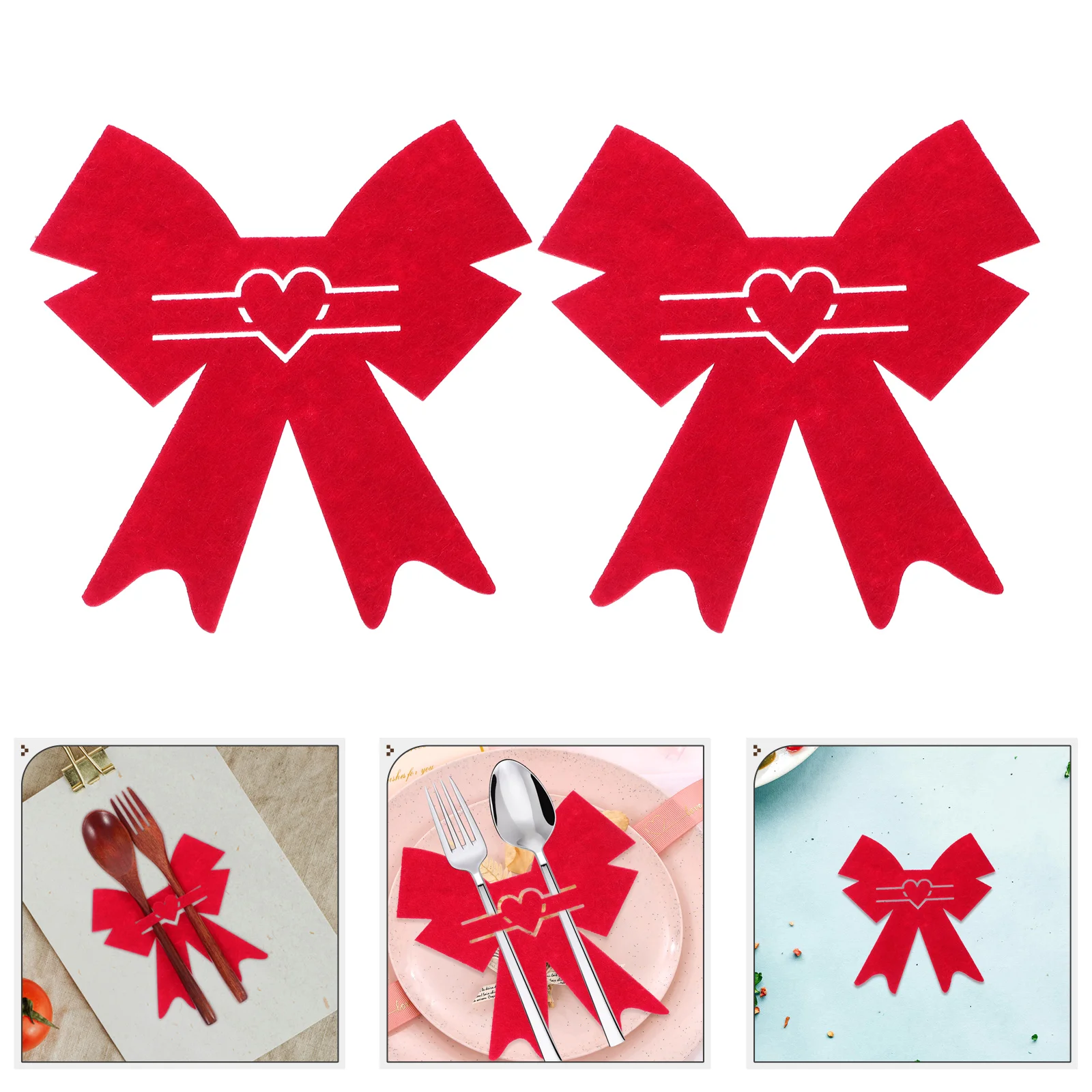 4pcs Bowknot Cutlery Sleeve Heart Design Utensil Pouch Knife Spoon Bag Romantic Tableware Holder Wedding Silverware
4pcs Bowknot Cutlery Sleeve Heart Design Utensil Pouch Knife Spoon Bag Romantic Tableware Holder Wedding Silverware