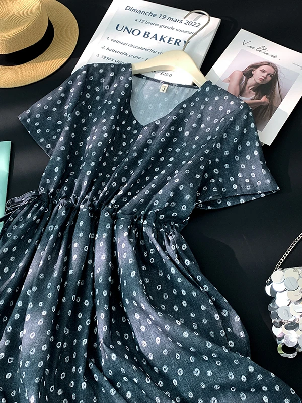 Large Size Floral Print Dress Women's Artistic Vintage Polka Dot Skirt High Waist A-Line Midi Dress Breathable Summer Dress
Large Size Floral Print Dress Women's Artistic Vintage Polka Dot Skirt High Waist A-Line Midi Dress Breathable Summer Dress