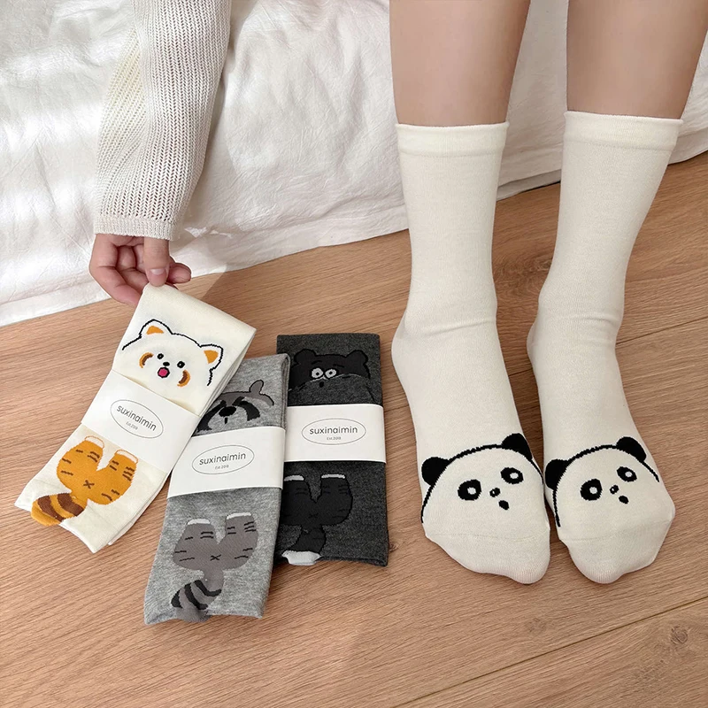 1 пара женских носков, носки с принтом панды, собаки и кошки, короткие носки в кавайном стиле, забавные носки средней длины
1 пара женских носков, носки с принтом панды, собаки и кошки, короткие носки в кавайном стиле, забавные носки средней длины