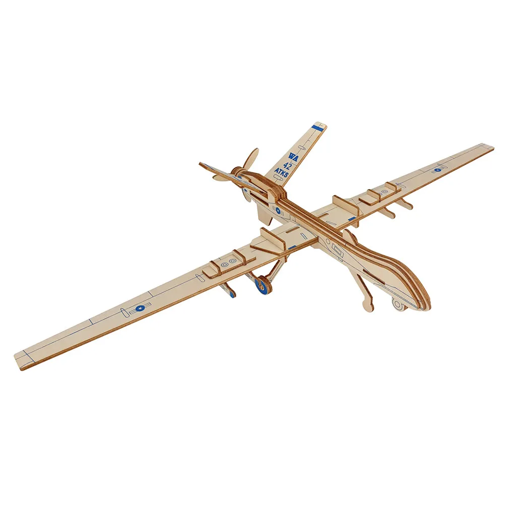 3D Wooden Assembly Puzzle Unmanned Reconnaissance Drone DIY Educational Building Kit Creative Colorable Wood Puzzle for Children
3D Wooden Assembly Puzzle Unmanned Reconnaissance Drone DIY Educational Building Kit Creative Colorable Wood Puzzle for Children