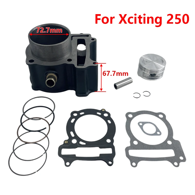72.7mm Bore Cylinder Piston Kit for Kymco Xciting 250 Mxu250 Dink 250 People S 250cc Motorcycle Engine Parts 12100-KHE7-900
72.7mm Bore Cylinder Piston Kit for Kymco Xciting 250 Mxu250 Dink 250 People S 250cc Motorcycle Engine Parts 12100-KHE7-900