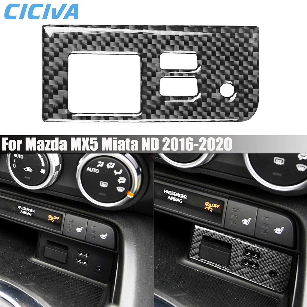 Carbon Fiber Car Accessories Center Console USB Charger Interior Cover Modified Trim Sticker For Mazda MX5 Miata ND 2016-2023
Carbon Fiber Car Accessories Center Console USB Charger Interior Cover Modified Trim Sticker For Mazda MX5 Miata ND 2016-2023