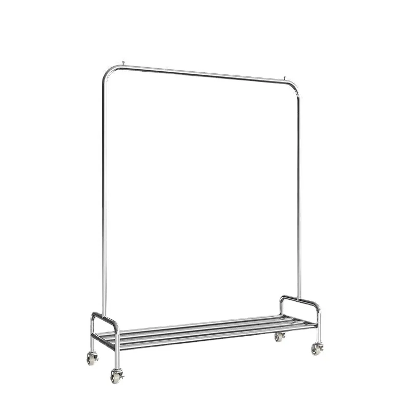 Clothing store stainless steel display rack, new with wheels, recommended women's clothing store floor shelf, fashionable
Clothing store stainless steel display rack, new with wheels, recommended women's clothing store floor shelf, fashionable