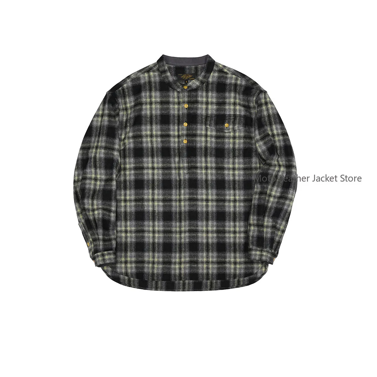 Secondorder FW23 Band Collar Shirt Retro Plaid Wool Blend Stand Collar Pullover Shirt
Secondorder FW23 Band Collar Shirt Retro Plaid Wool Blend Stand Collar Pullover Shirt