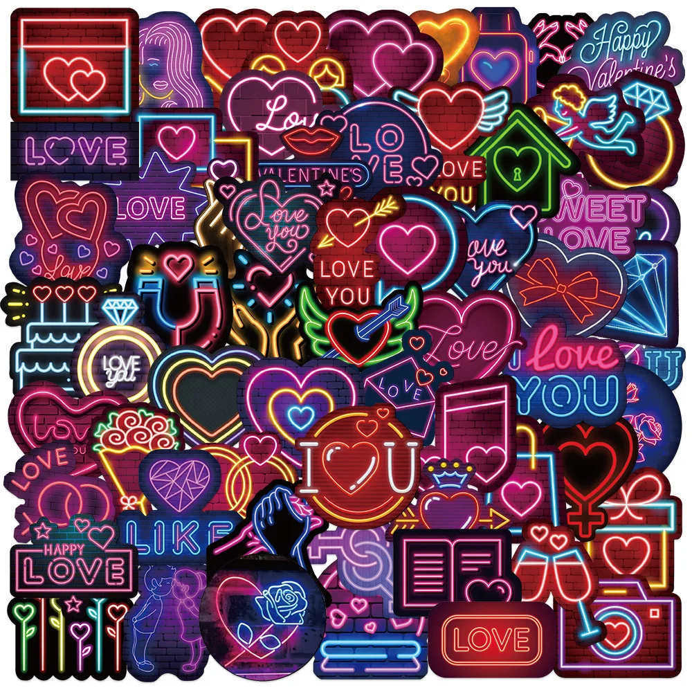 10/30/64pcs Neon Valentine's Day Cartoon Graffiti Stickers Decal for Motorcycle Guitar Luggage Phone Cute Waterproof Sticker Toy
10/30/64pcs Neon Valentine's Day Cartoon Graffiti Stickers Decal for Motorcycle Guitar Luggage Phone Cute Waterproof Sticker Toy