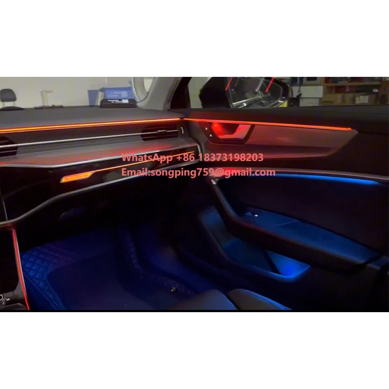 Система внутренней атмосферной подсветки 33IN1 с цветными светодиодами для Audi A6L 2019-2024, отделка под карбон, 33 светодиода
Система внутренней атмосферной подсветки 33IN1 с цветными светодиодами для Audi A6L 2019-2024, отделка под карбон, 33 светодиода