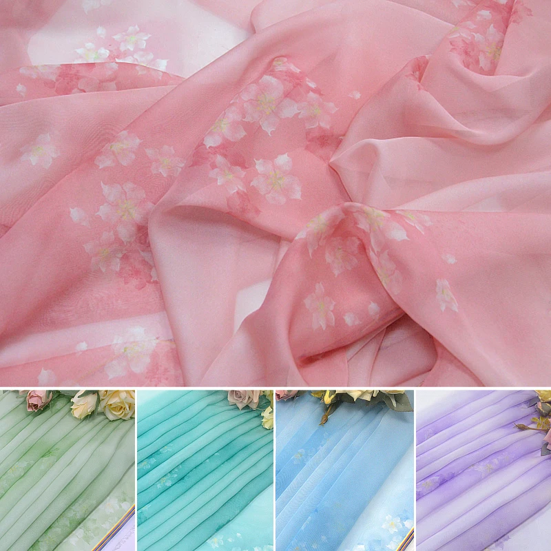 Chinese Style Small Pear Flower Tie-dye Printing Chiffon Fabric For Diy Sewing Craft Cheongsam Hanfu Dress Stage Costume Fabric
Chinese Style Small Pear Flower Tie-dye Printing Chiffon Fabric For Diy Sewing Craft Cheongsam Hanfu Dress Stage Costume Fabric