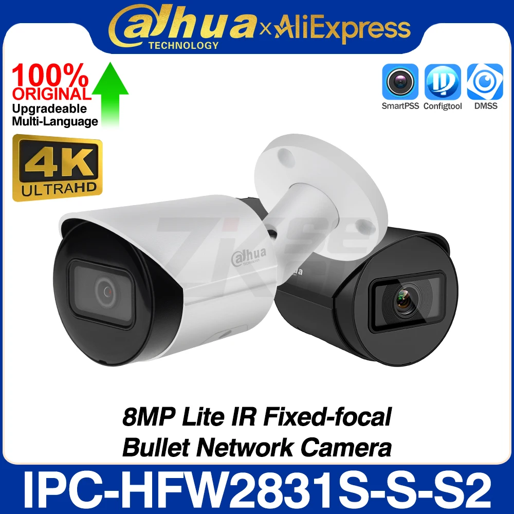 Dahua Original IPC-HFW2831S-S-S2 8MP 4K Lite Bullet Network IP Camera Intrusion Tripwire IR 30M SD Card Slot POE IP67
Dahua Original IPC-HFW2831S-S-S2 8MP 4K Lite Bullet Network IP Camera Intrusion Tripwire IR 30M SD Card Slot POE IP67