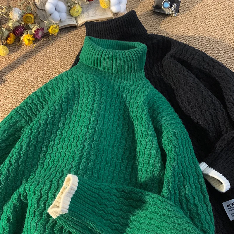 Мужской вязаный свитер свободного кроя с высоким воротником, с узором косы, комфортный, теплый, базовый слой, внутренняя одежда, повседневный, для весенне-осеннего сезона
Мужской вязаный свитер свободного кроя с высоким воротником, с узором косы, комфортный, теплый, базовый слой, внутренняя одежда, повседневный, для весенне-осеннего сезона