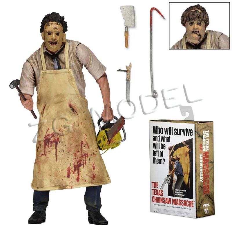 20cm NECA Texas chainsaw killer leather face Leatherface 40th anniversary edition action figurine Collection Gift
20cm NECA Texas chainsaw killer leather face Leatherface 40th anniversary edition action figurine Collection Gift