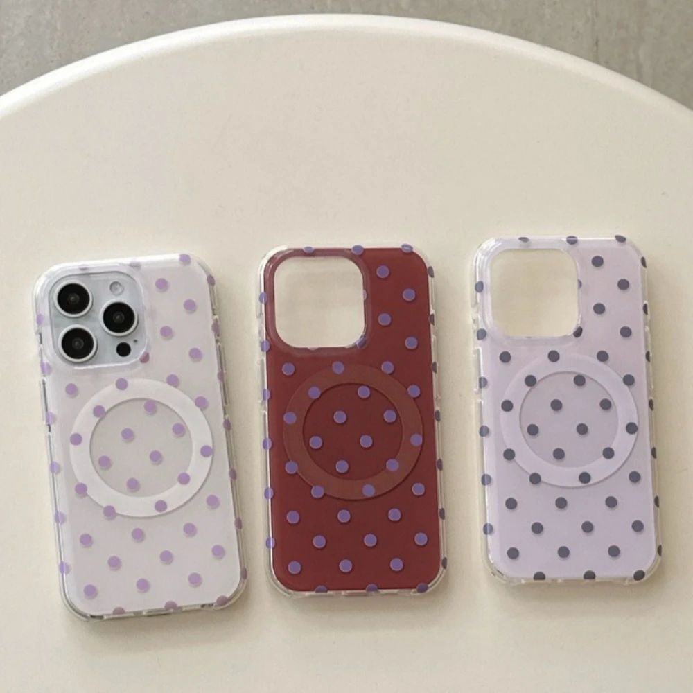 For iPhone 17 Pro Max 16 15 14 Promax INS Style Cute Polka Dots Magnetic Phone Case, All-inclusive Shockproof Protective Cover
For iPhone 17 Pro Max 16 15 14 Promax INS Style Cute Polka Dots Magnetic Phone Case, All-inclusive Shockproof Protective Cover