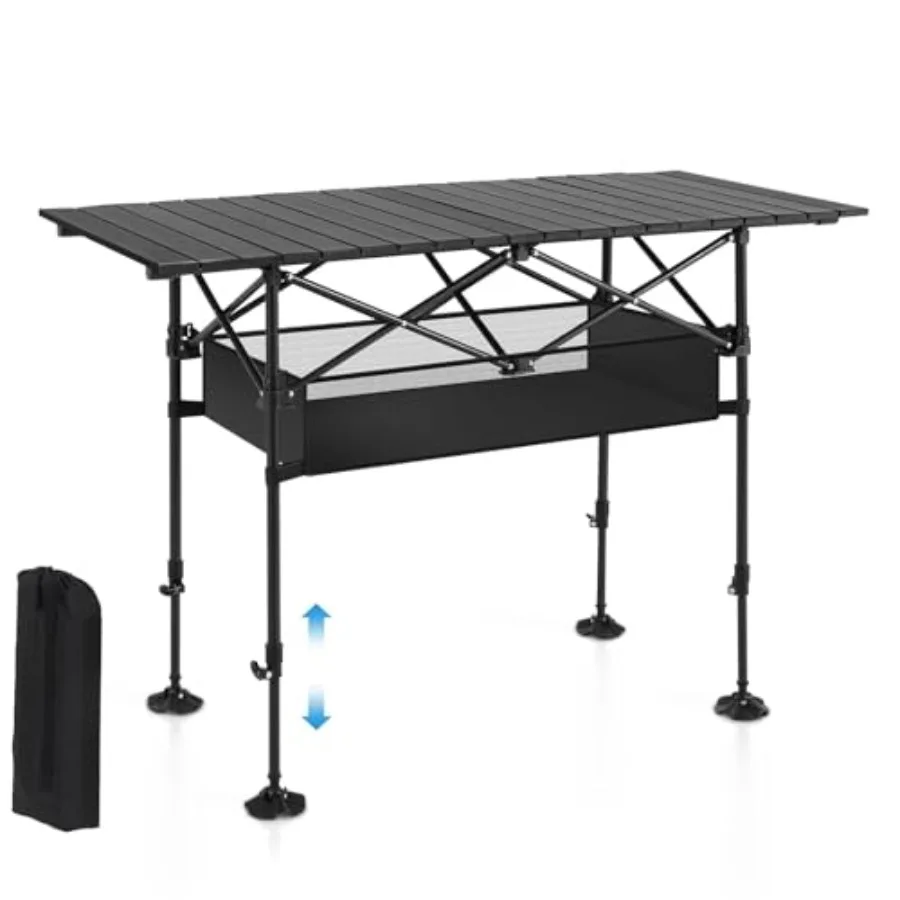 Folding Camping Table for Picnic BBQ Backyards Beach, Aluminum, Silver, Adjustable Height with Large Storage Carrying Bag
Folding Camping Table for Picnic BBQ Backyards Beach, Aluminum, Silver, Adjustable Height with Large Storage Carrying Bag