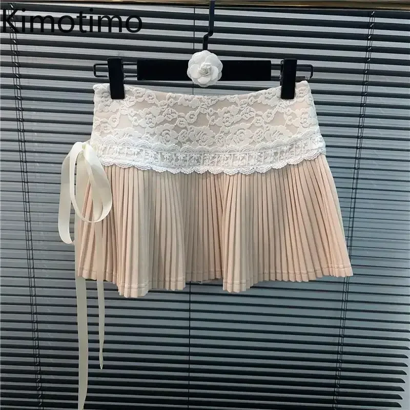 Kimotimo 2025 Spring Summer Y2k Skirt Women Lace Tie Bow High Waist Pleated A-line Mini Skirts Sweet Chic Slim All Match Faldas
Kimotimo 2025 Spring Summer Y2k Skirt Women Lace Tie Bow High Waist Pleated A-line Mini Skirts Sweet Chic Slim All Match Faldas
