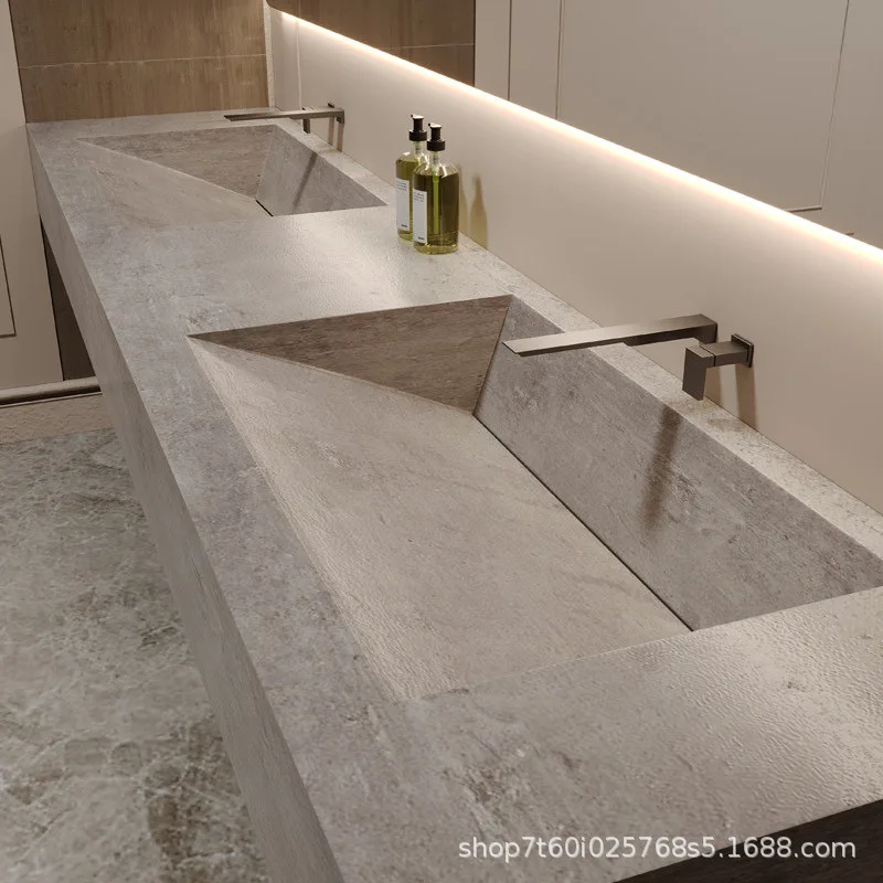 Cement gray stone plate all-in-one seamless basin bathroom cabinet combination bathroom washbasin
Cement gray stone plate all-in-one seamless basin bathroom cabinet combination bathroom washbasin