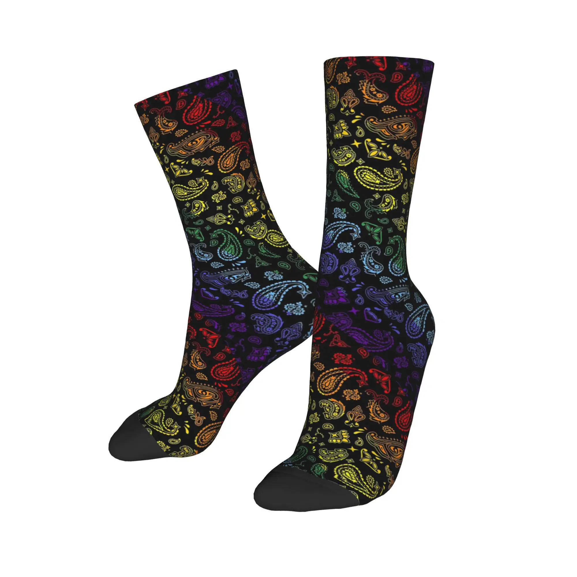 Custom Fashion Men's Rainbow on Black Paisley Dress Socks Unisex Breathbale Warm 3D Print Crew Socks
Custom Fashion Men's Rainbow on Black Paisley Dress Socks Unisex Breathbale Warm 3D Print Crew Socks
