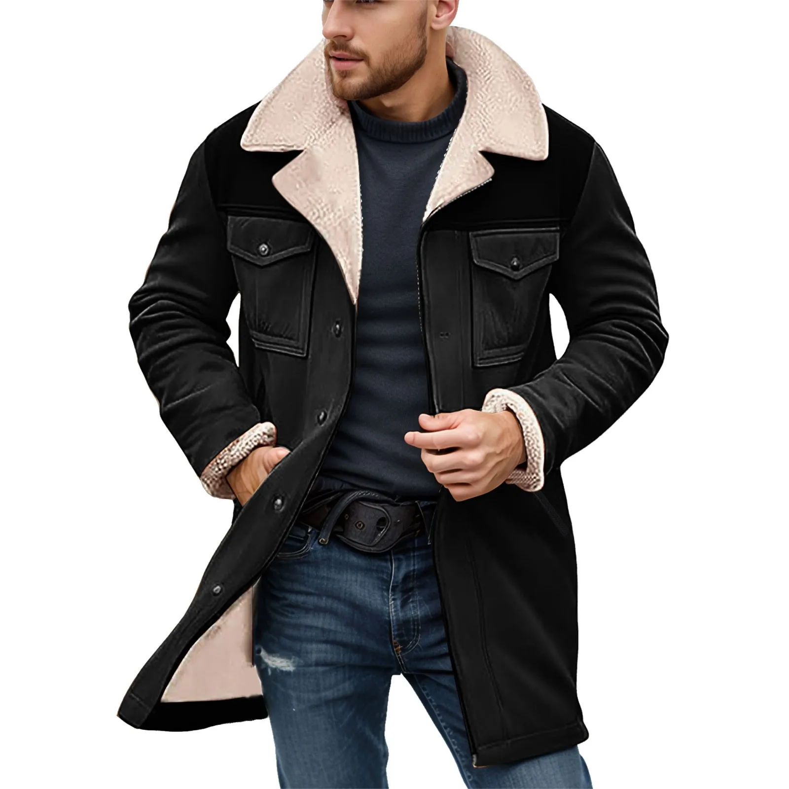 Men's Autumn And Winter Suede Solid Color Casual Jacket With Fleece Warm Overcoat Coat Streetwear Retro Casual
Men's Autumn And Winter Suede Solid Color Casual Jacket With Fleece Warm Overcoat Coat Streetwear Retro Casual