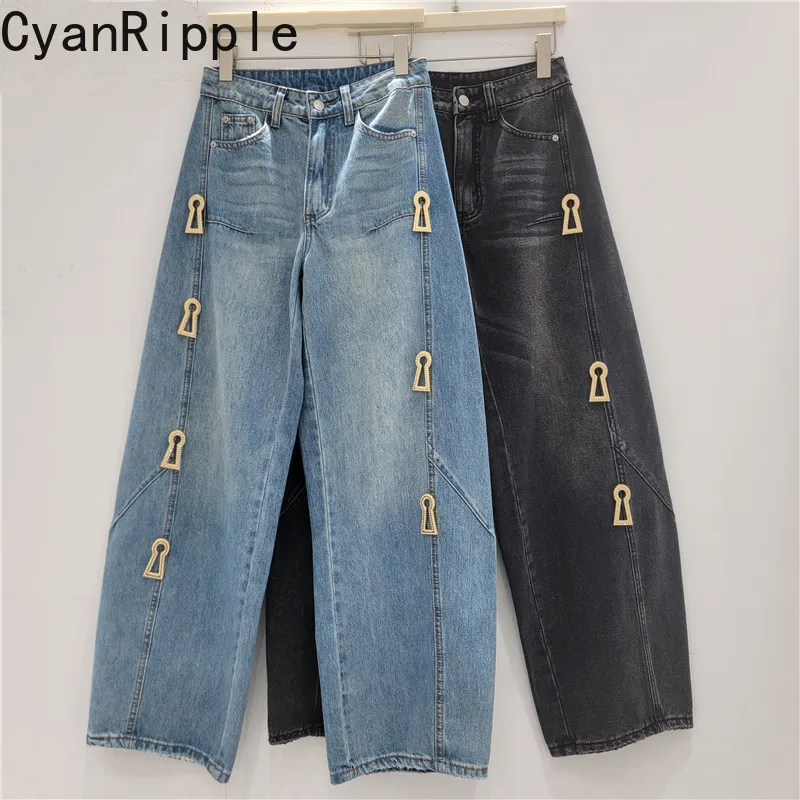American Retro Washed Spring Autumn Loose Straight Jeans Handsome All-match Metal Buckle Decoration Wide Leg Casual Denim Pants
American Retro Washed Spring Autumn Loose Straight Jeans Handsome All-match Metal Buckle Decoration Wide Leg Casual Denim Pants