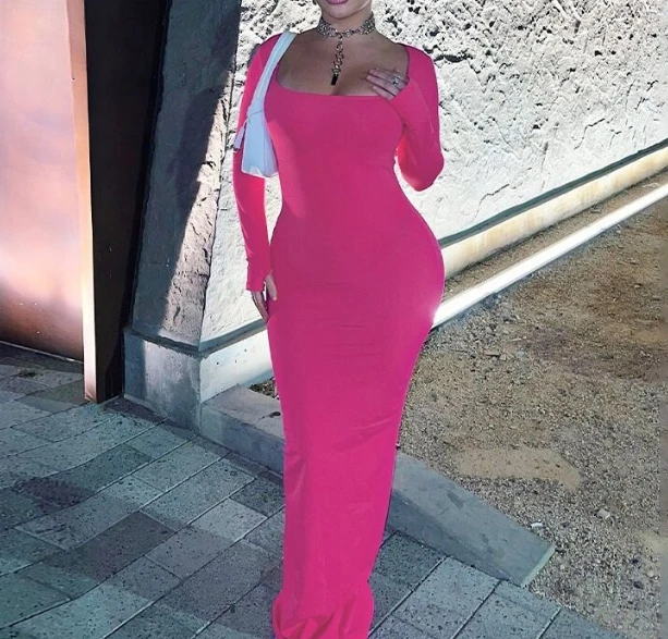 Women's Dress Casual Sexy Party Dress Street Trendsetters Solid U-neck Long Sleeve High Waist Bodycon Wrap Hip Maxi Dress
Women's Dress Casual Sexy Party Dress Street Trendsetters Solid U-neck Long Sleeve High Waist Bodycon Wrap Hip Maxi Dress