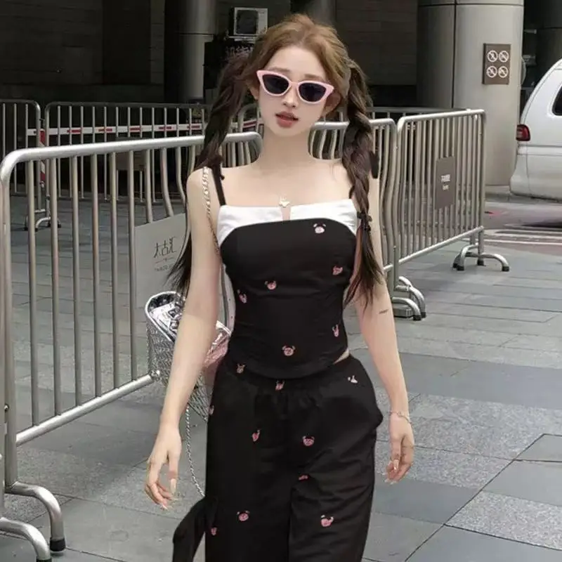 Sweet Cool Knot Top And High Waist Straight Leg Pants Women's Summer Outfit Two Piece Set Fashionable Street Style
Sweet Cool Knot Top And High Waist Straight Leg Pants Women's Summer Outfit Two Piece Set Fashionable Street Style