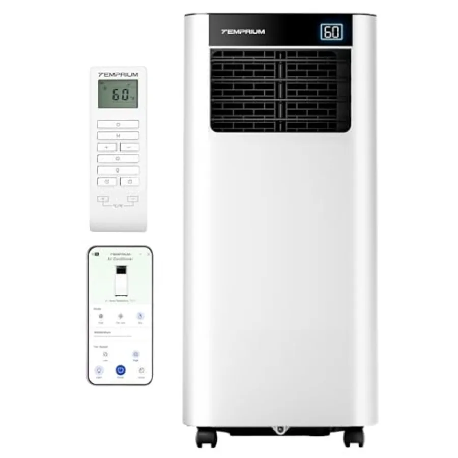 Portable air conditioner for home use, aluminum housing, white, 8000 BTU cooling capacity with smart app/voice/remote control a
Portable air conditioner for home use, aluminum housing, white, 8000 BTU cooling capacity with smart app/voice/remote control a