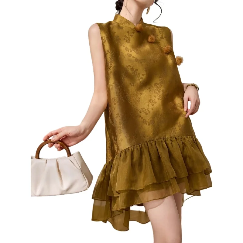 2026 Summer New Chinese Style Buckle Light Luxury Noble Elegant Age Reduction Belly and Thin Dress Temperament Commuting Skirt
2026 Summer New Chinese Style Buckle Light Luxury Noble Elegant Age Reduction Belly and Thin Dress Temperament Commuting Skirt