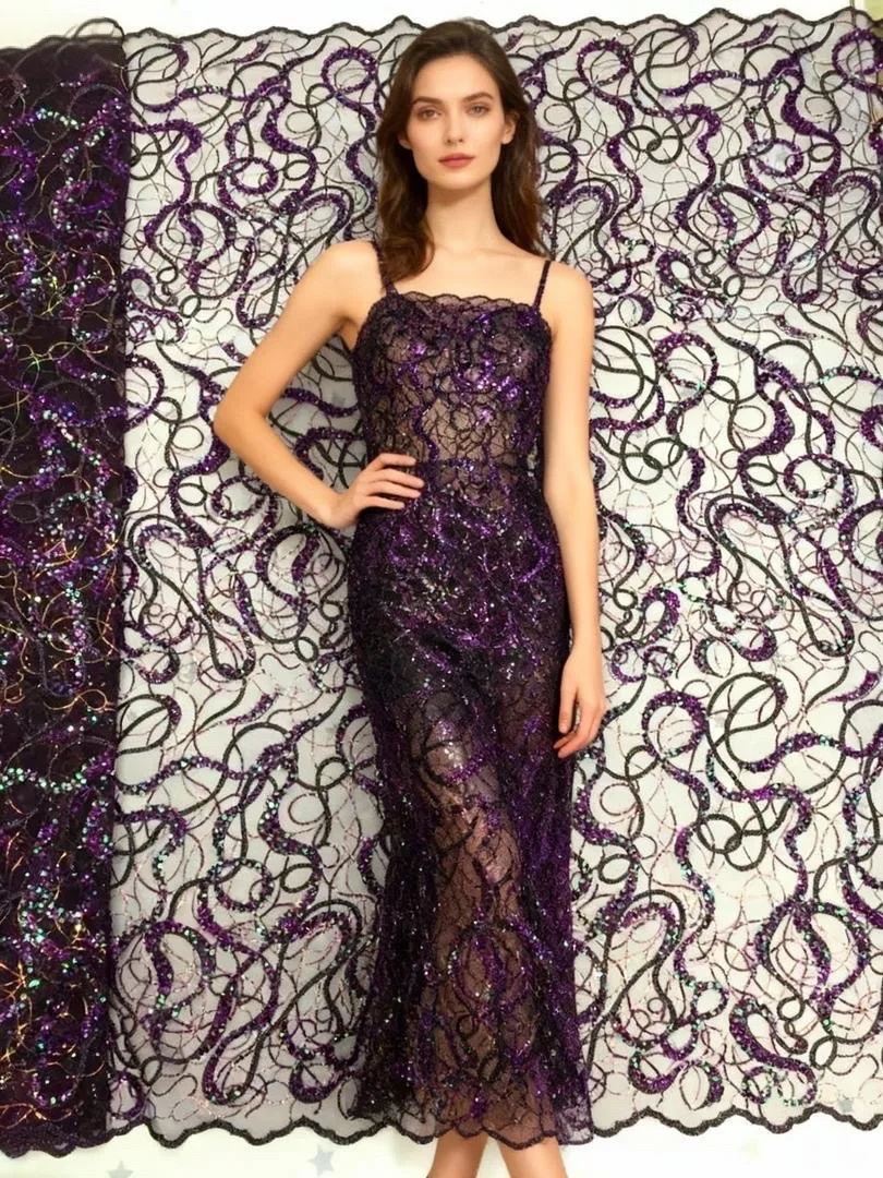 Latest African Sequins Lace Fabric Luxury Embroidery French Mesh Sequins Lace Fabric Nigerian Tulle Lace For Party Dress Women
Latest African Sequins Lace Fabric Luxury Embroidery French Mesh Sequins Lace Fabric Nigerian Tulle Lace For Party Dress Women