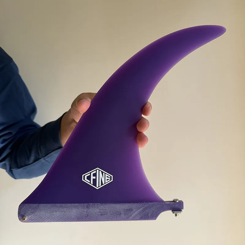 Cfine 9.5inch Single Fin Tail Rudder Available In Purple, Transparent Red Base Not Included